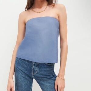 Reformation Spritz Linen Top in Viola